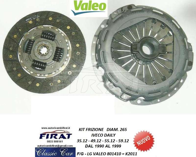 KIT FRIZIONE IVECO DAILY 35.12 - 49.12 55.12 (801410)